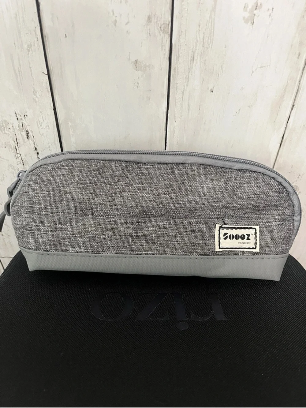 Gray Two-Tone Pencil Case